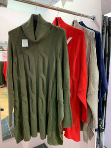 Plaited Cable Polo Jumper