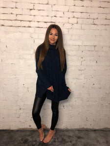 Plaited Cable Polo Jumper