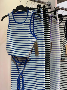 Stripe Vest/Skirt Combi Tie Set