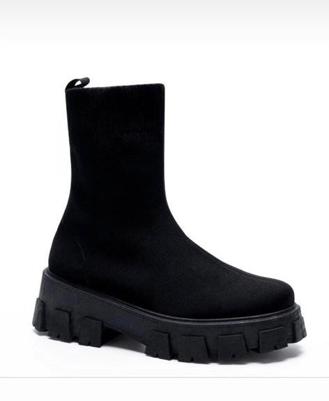 Black sock boots outlet ebay